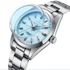 Glass Quartz Wristwatch