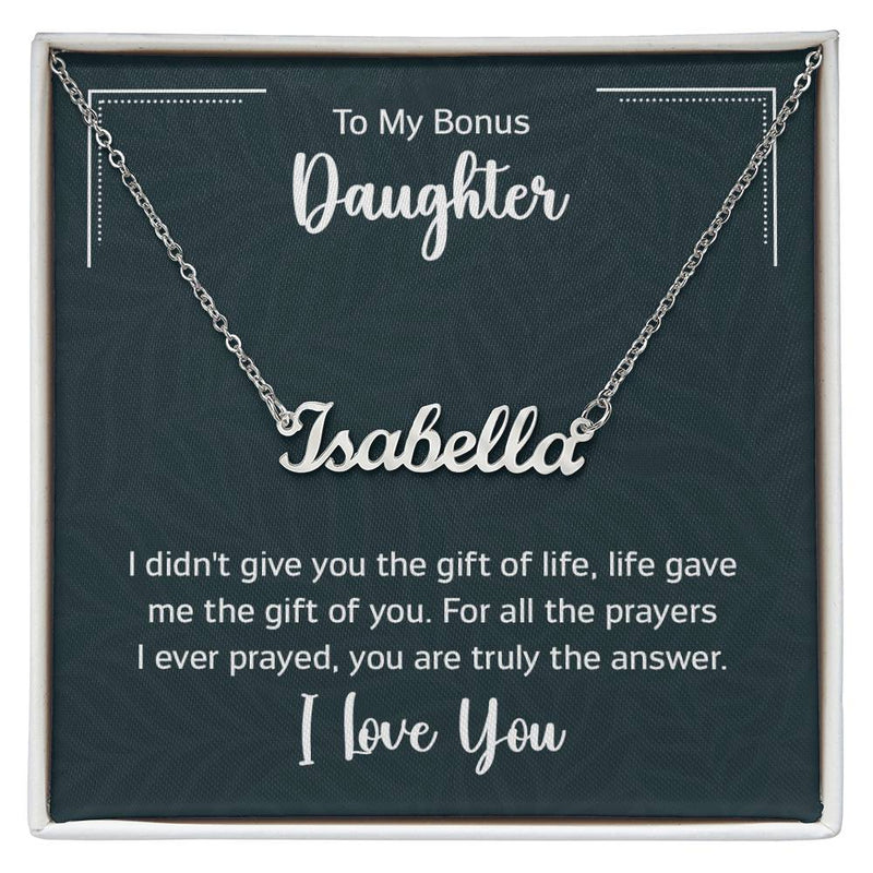 Custom Name Necklace - For Bonus Daughter