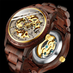 Classic Wooden Mechanical Watch